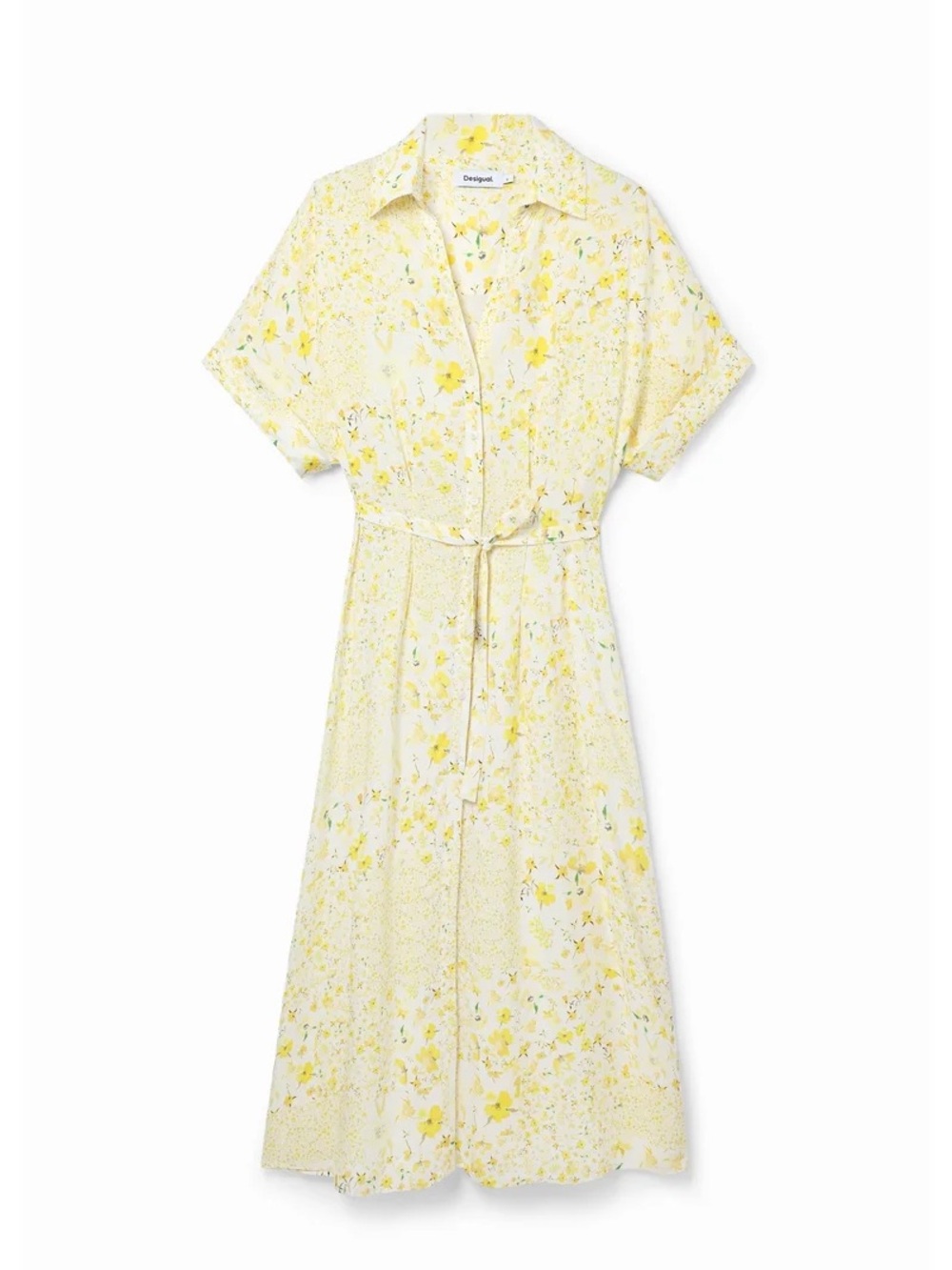 Desigual Women's Floral midi shirt dress